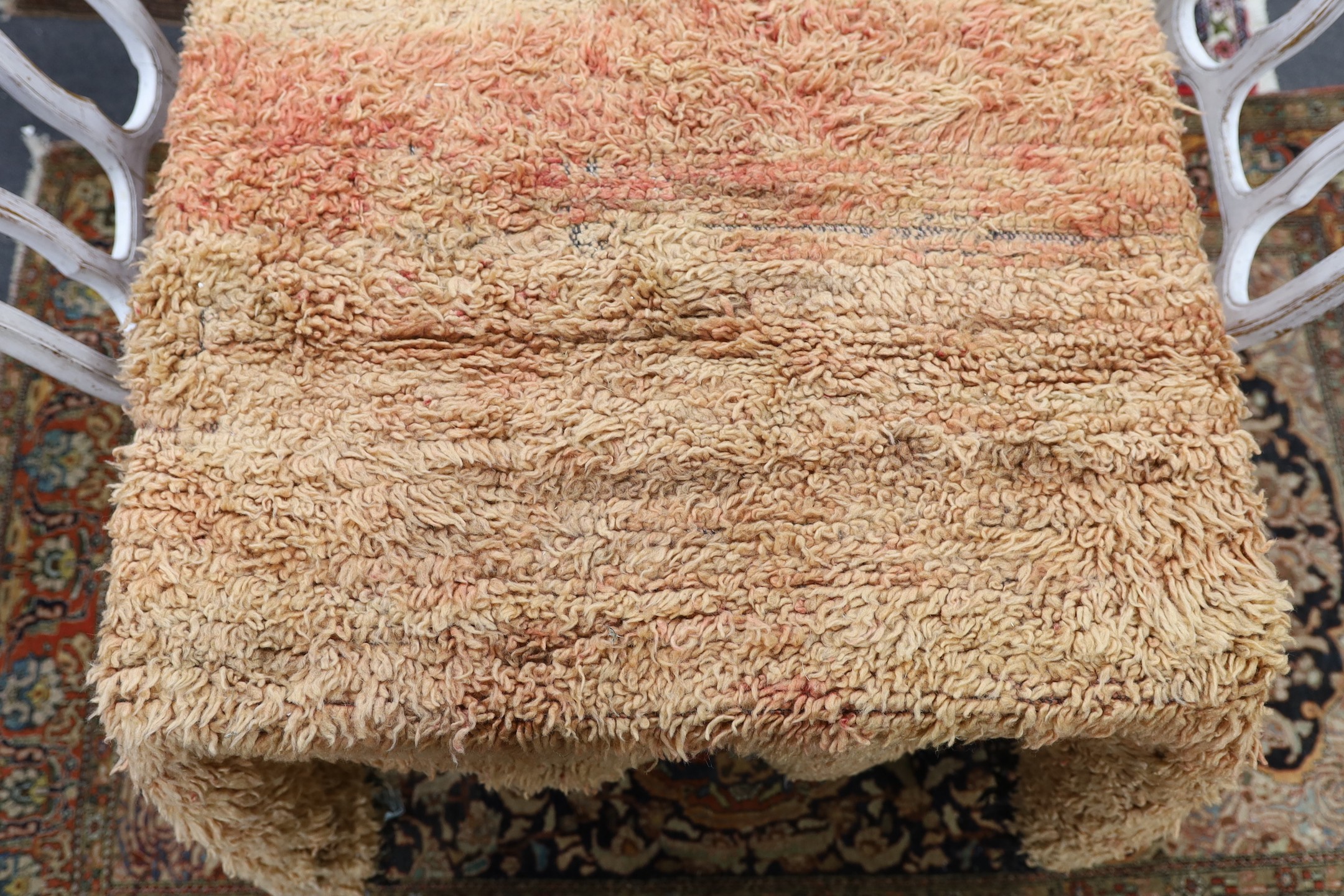 A hand-made Berber (Moroccan) rug